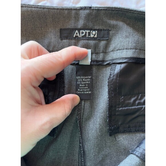 Apt 9 Grey Women’s Straight Leg Dress Pants Trousers size 10 petite - Picture 5 of 6